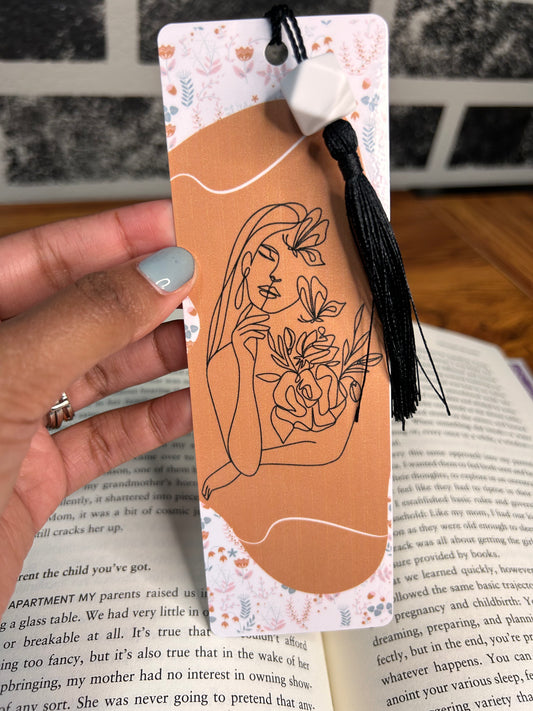 Flower Goddess Brown Bookmark