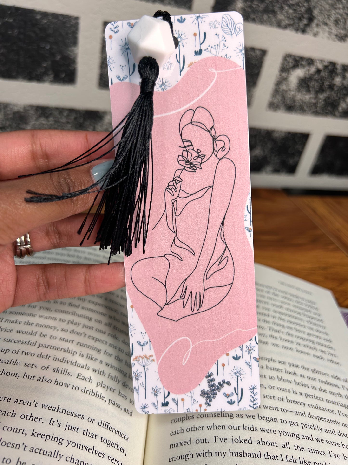 Flower Goddess Pink Bookmark